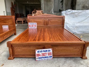 Mẫu giường 2m*2m2 Gỗ tự nhiên
