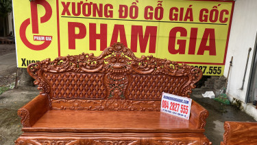 Bàn ghế phòng khách mẫu Louis Hoàng Gia v5 tân cổ điển