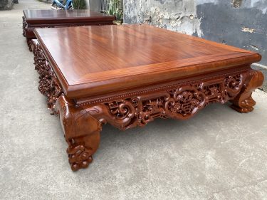 Sập gỗ gụ đục mai điểu cực đẹp