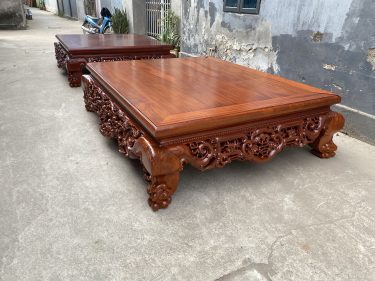 Sập gỗ gụ 180x200cm chân 24 dạ sập dày 10cm (Anh Đông, Hà Tĩnh)