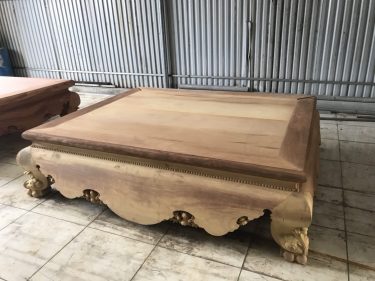 Sập gỗ gụ Nam Phi 180x220cm chân 24 cổ liền (Chú Hoàng, Ninh Bình)