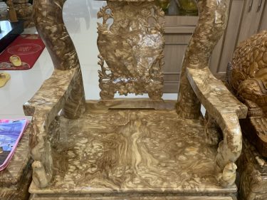 Ghế đơn mẫu Minh Quốc Đào gỗ nu nghiến tay cột 12