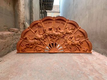 Quạt phong thủy Mã Đáo Thành Công gỗ hương đỏ hàng tuyển chọn vân gỗ đẹp