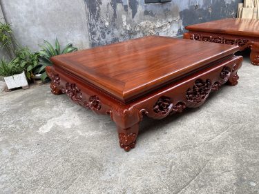 Sập gỗ gụ ba bông chân 24cm