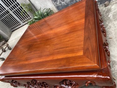 Sập ba bông gỗ gụ vân gỗ tuyển cực đẹp