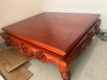 Sập 3 bông gỗ gụ