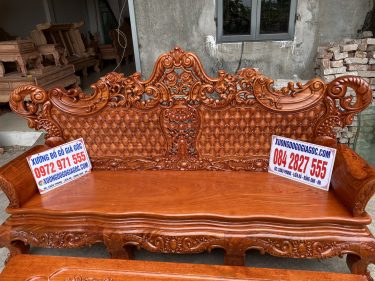 Ghế dài cao to vách đục trám hoa mai
