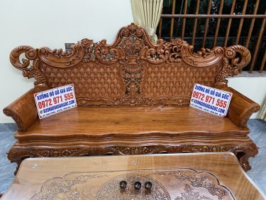 Ghế dài kích thước 267*140*81cm ván tràn nguyên tấm dày 4cm