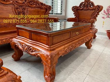 Chân bàn vuông 16cm đục trạm tinh xảo