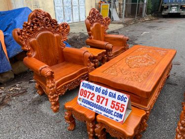 Ghế đơn bộ hoàng gia V10 ván dày 10cm nguyên khối