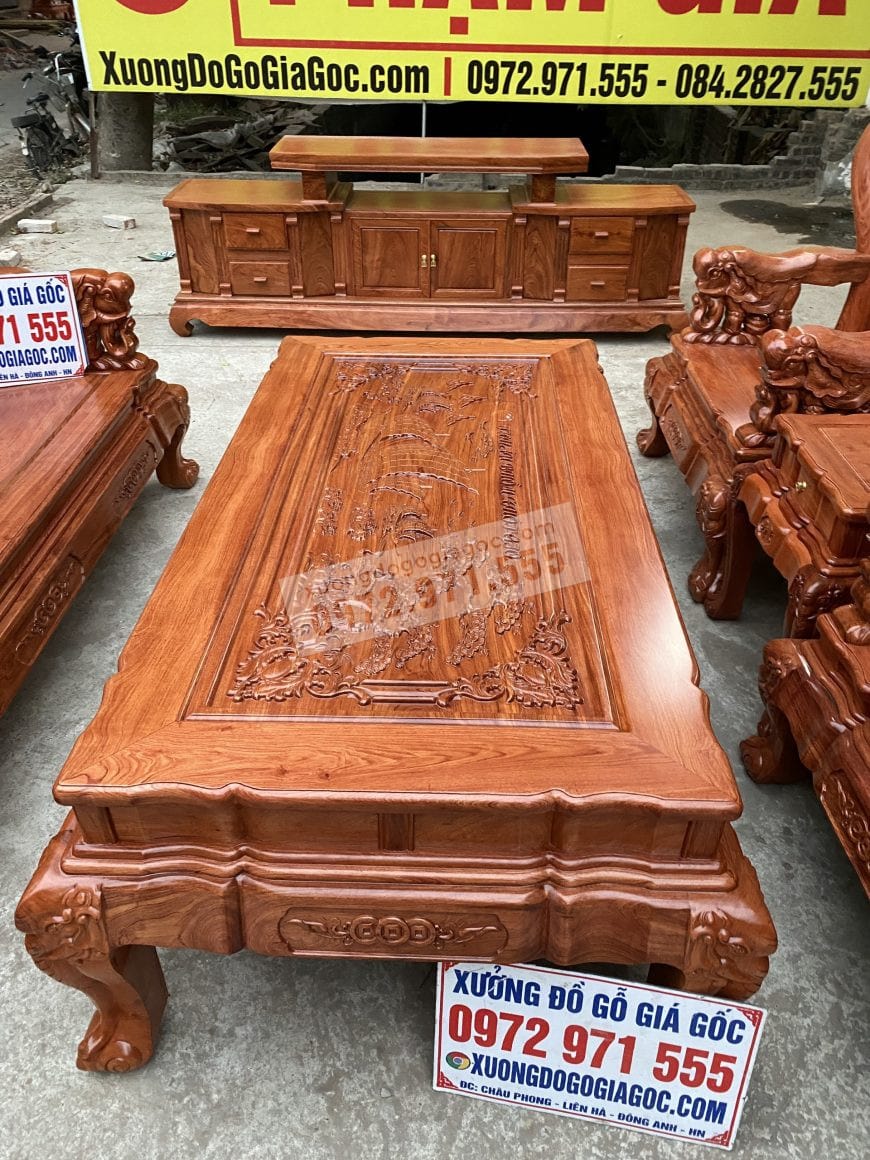 Mặt bàn đục tranh phong thủy bức tranh Thuận buồm xuôi gió