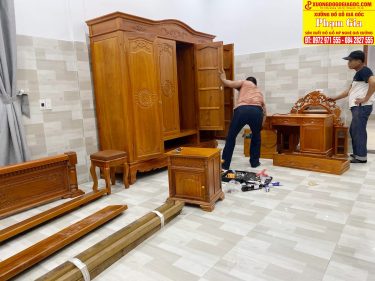 Quá trình lắp giáp tủ