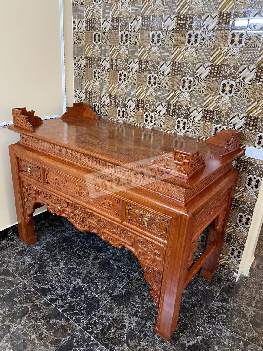 Ban Thờ mẫu đục triện Sen Cò