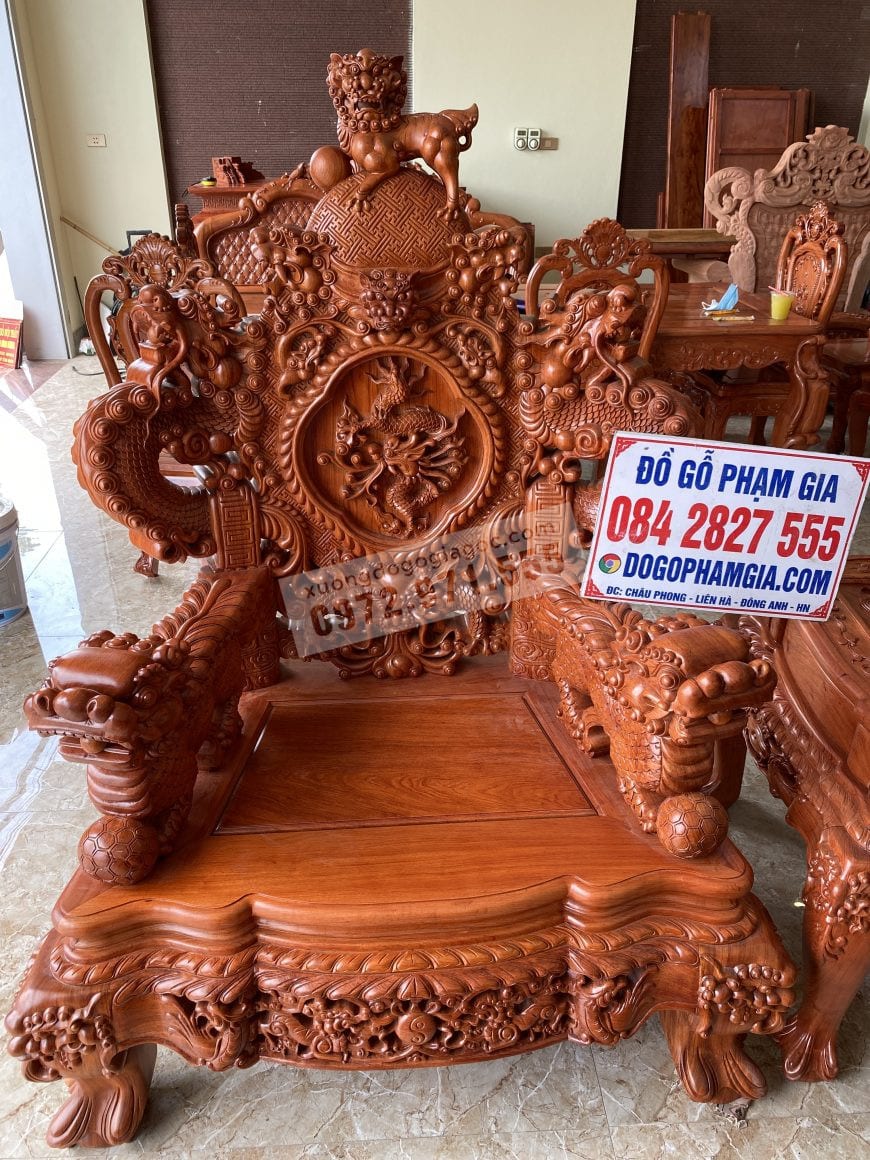 Ghế đơn bàn ghế rồng đỉnh