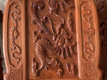 Mặt đôn đục tranh Thanh Long cuộn thủy