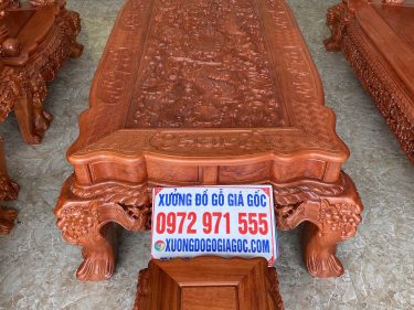 Mặt bàn đục tranh phong thủy 