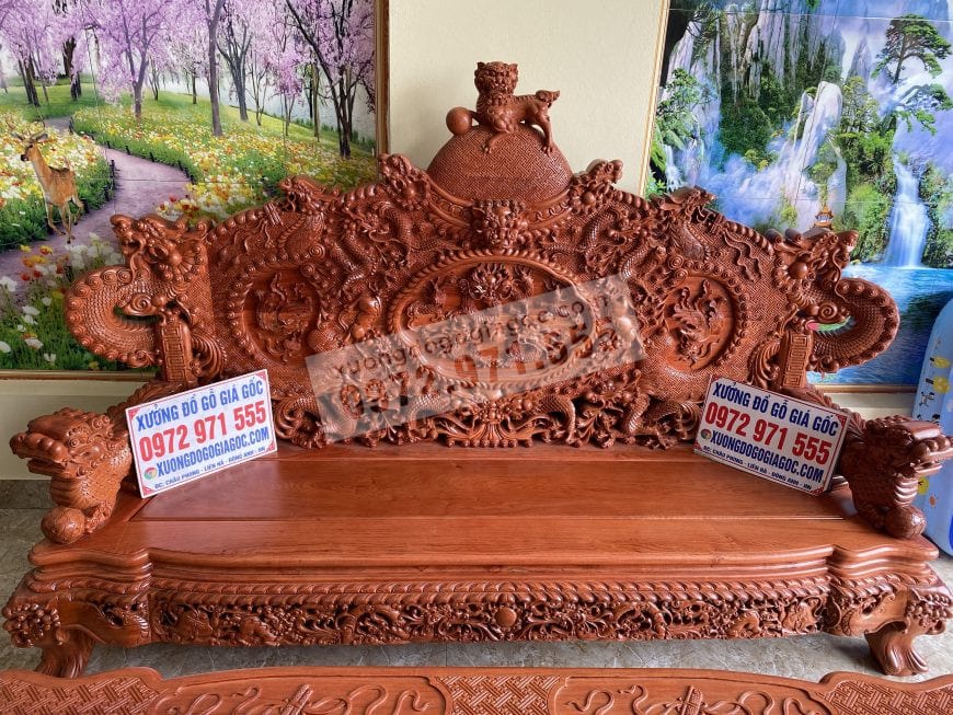 Ghế dài bộ rồng đỉnh chân 16