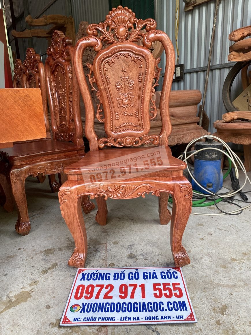 Ghế ăn hoàng gia đục 2 mặt