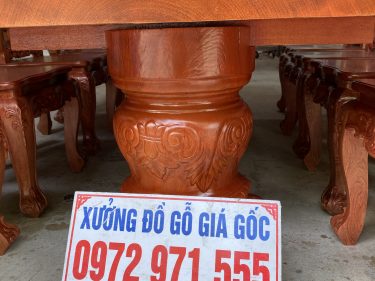 Chân bàn hình tròn nguyên khối đục trạm tinh xảo