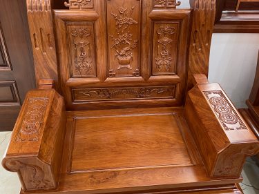 Ghế đơn bộ âu á chương cuốn thư gỗ hương