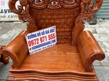 Ghế đơn bàn ghế hoàng gia V4 gỗ hương đá vách đục trám hoa mai