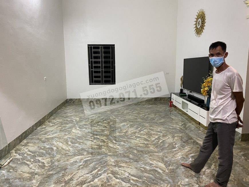 Phòng khách nhà Anh Lâm trước khi kê bàn ghế