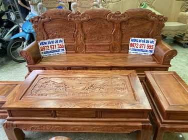 Ghế dài bộ bàn ghế khổng tử gỗ hương