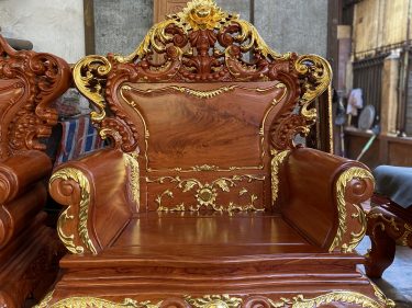 Ghế đơn hoàng gia dát vàng