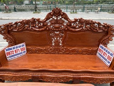 Ghế dài bộ hoàng gia K5V2 ( khuôn tranh dày 5cm, ván dày 2cm ) ghế dài 267cm