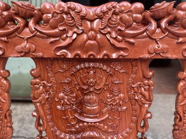 Vách giữa ghế dài đục voi tài lộc