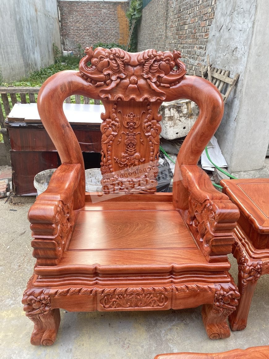 Ghế đơn bộ quốc voi tay cột 12