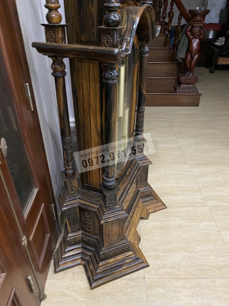 đồng hồ gỗ mun