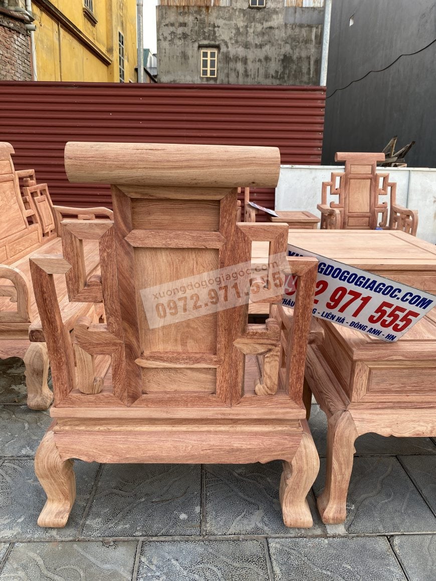 Mặt sau ghế đơn chưa sơn PU