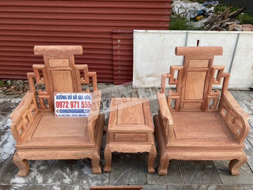 Ghế đơn và đôn kẹp mộc