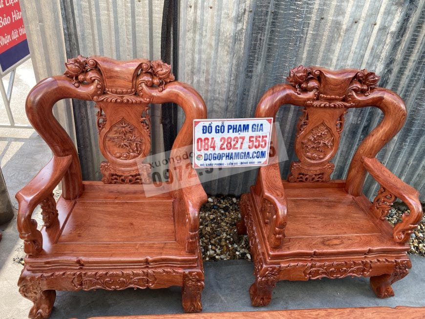 Bộ đôi ghế đơn mẫu quốc đào