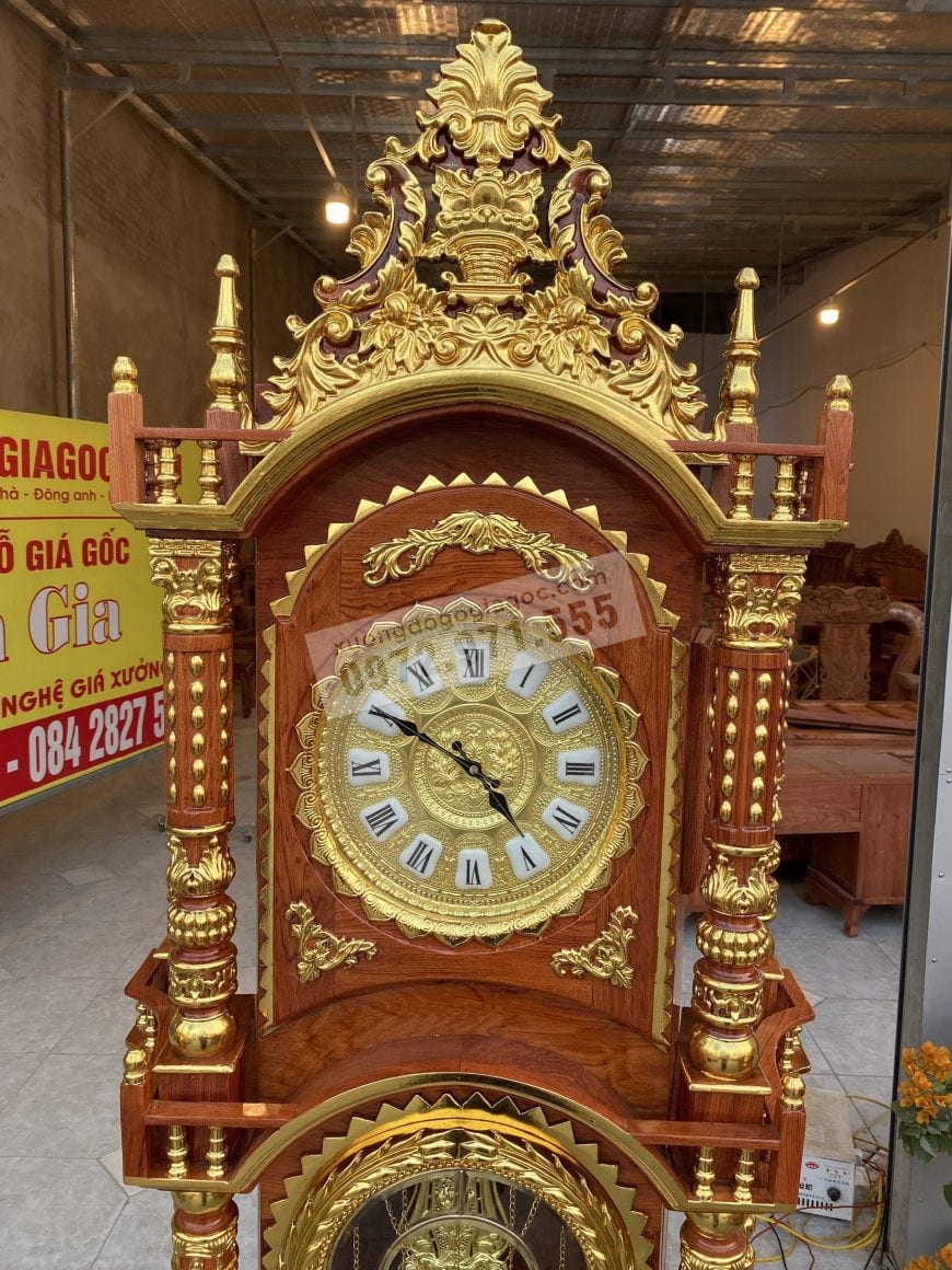 Đồng hồ tứ trụ dát vàng