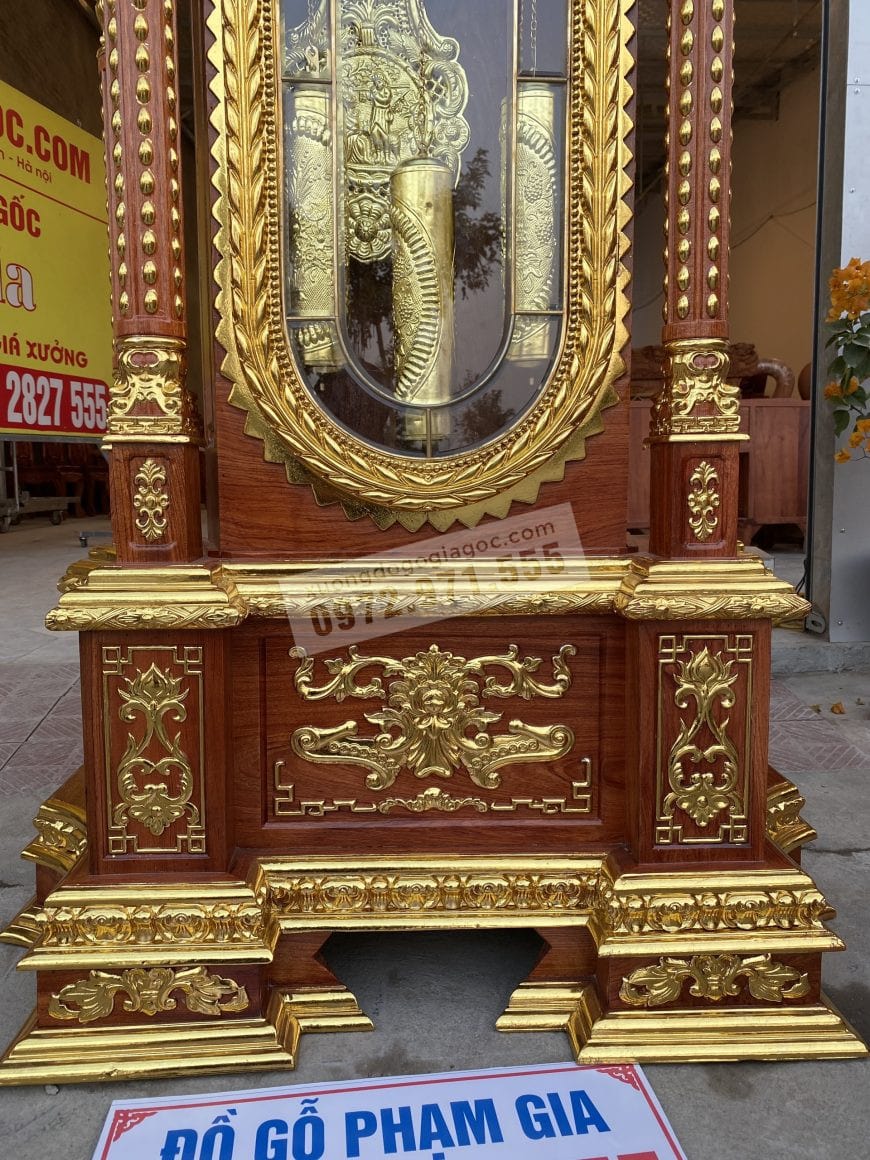 Đồng hồ tứ trụ dát vàng