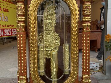 Đồng hồ tứ trụ dát vàng