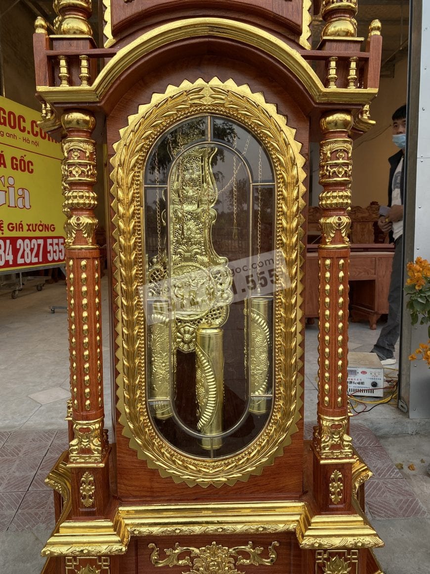 Đồng hồ tứ trụ dát vàng