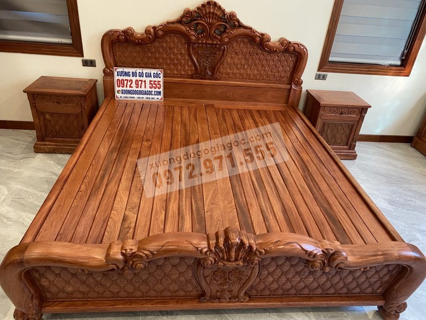 Giường ngủ gỗ hương