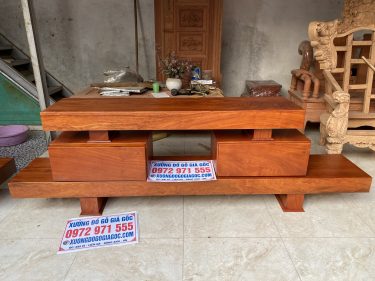 Kệ tivi nguyên khối gỗ hương