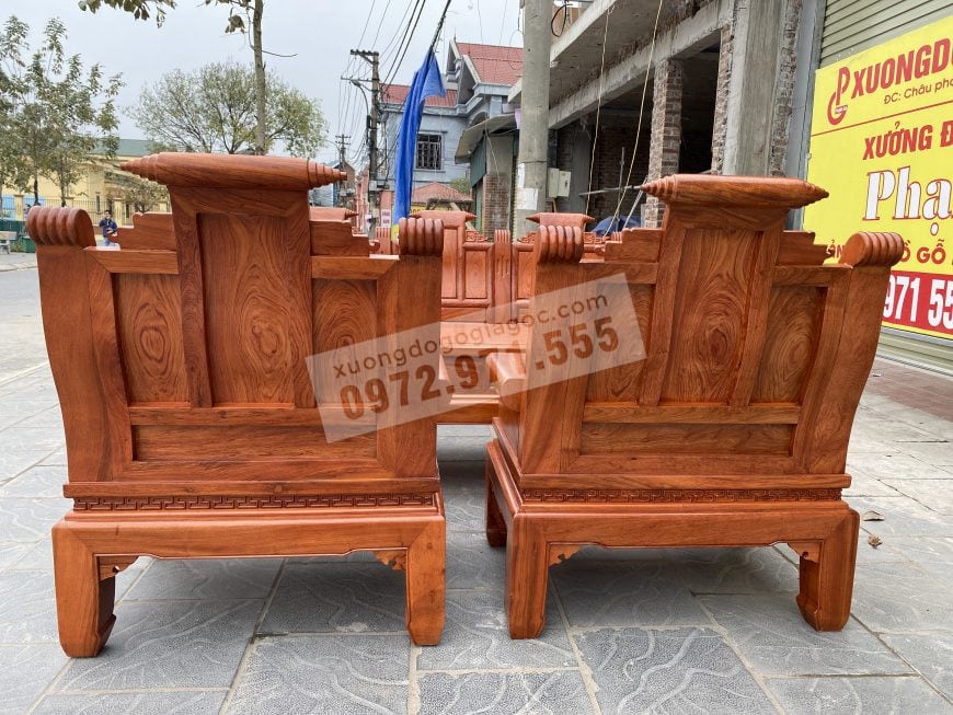 bàn ghế âu á gỗ hương chương cuốn thư