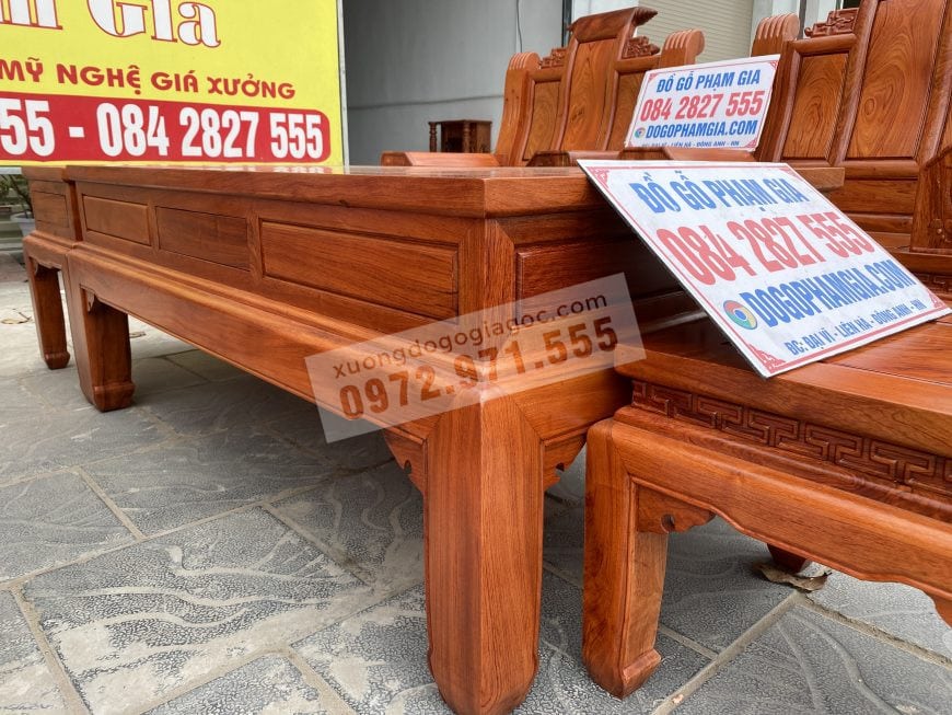 bàn ghế âu á gỗ hương