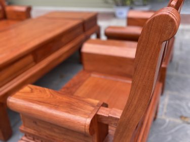 bàn ghế âu á gỗ hương chương cuốn thư