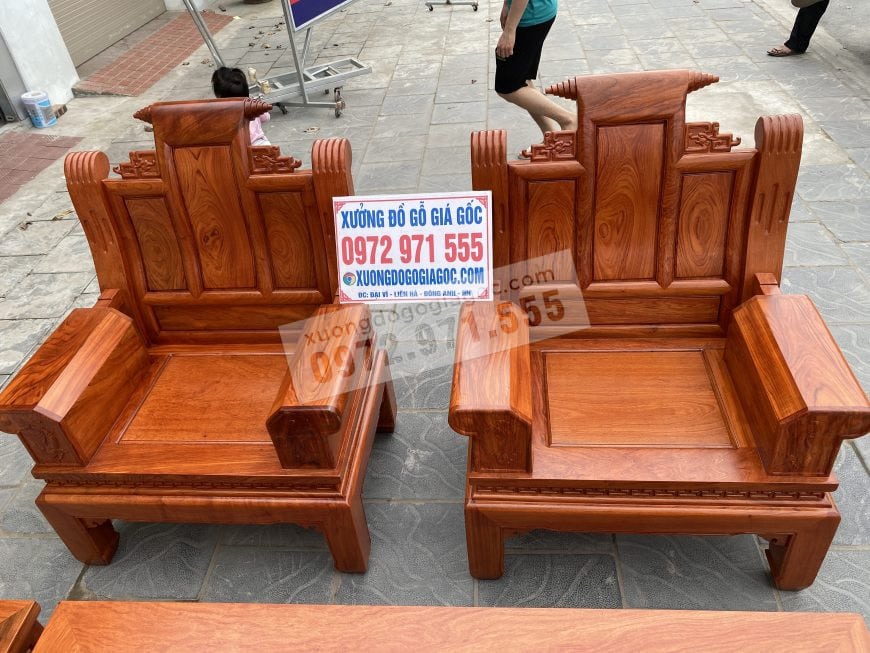 bàn ghế âu á gỗ hương chương cuốn thư