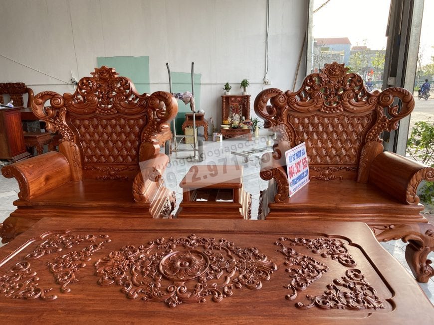 bàn ghế hoàng gia V4 chân 14