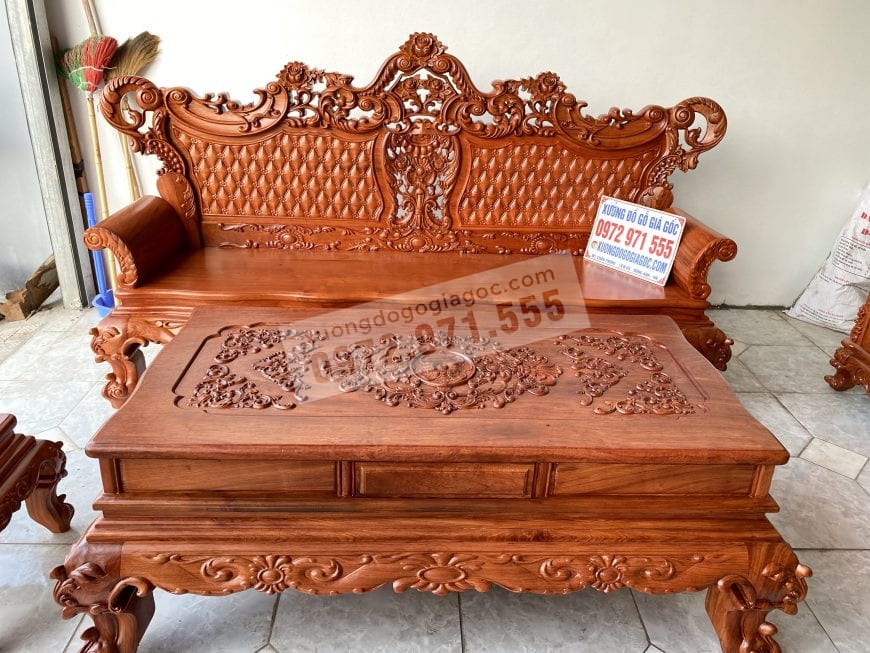 bàn ghế hoàng gia V4 chân 14