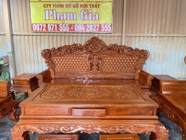 bàn ghế hoàng gia louis k5v2 gỗ hương