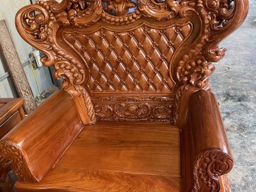 bàn ghế hoàng gia louis k5v2 gỗ hương