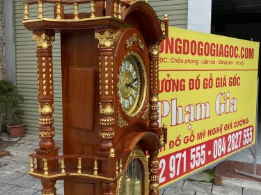 Đồng hồ tứ trụ dát vàng